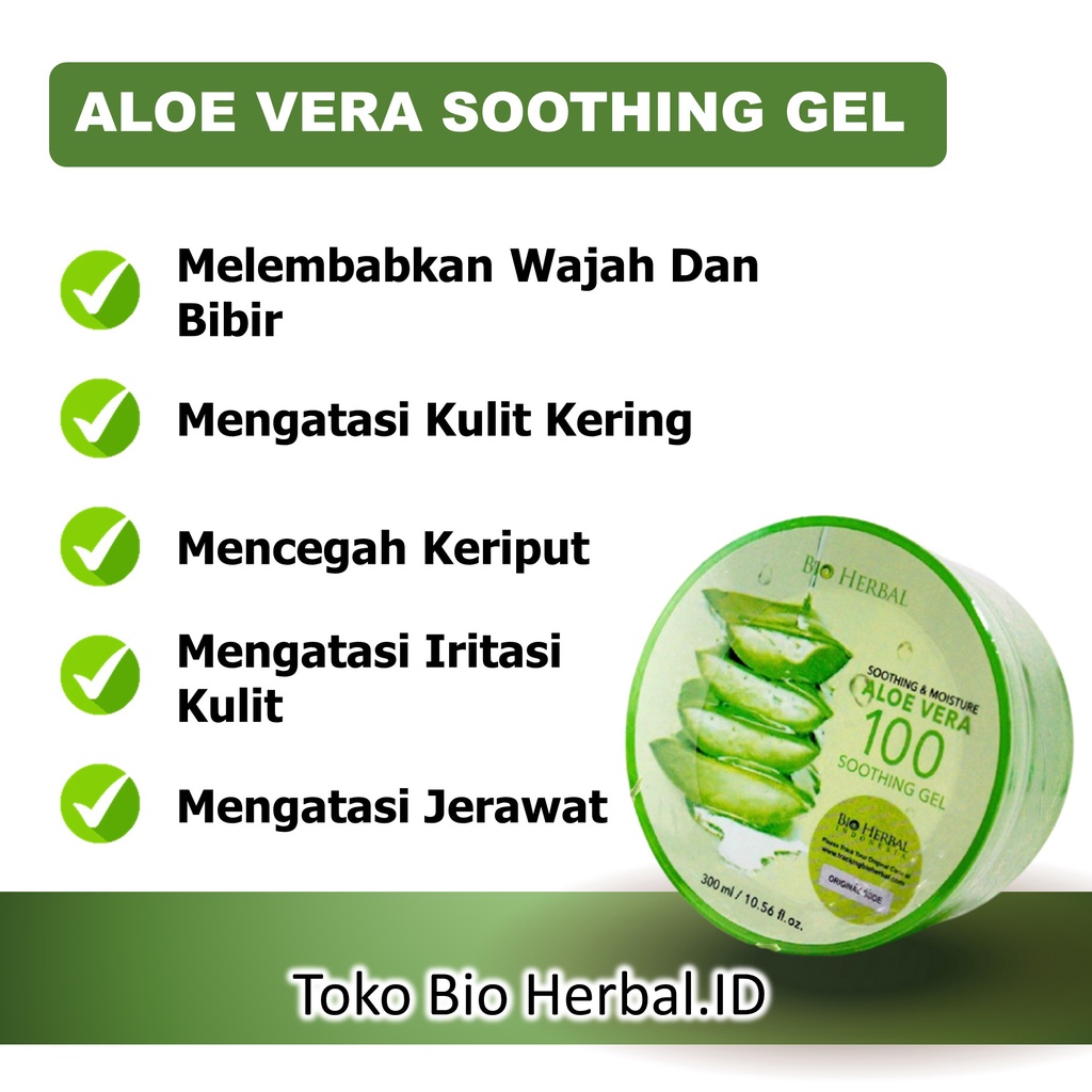 Aloe Vera Gel Lidah Buaya Pelembab Wajah Bibir Dan Kulit Kering B7Q