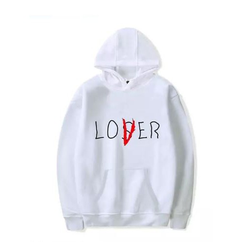 HOODIE UNISEX LOVER WHITE - ATASAN KEREN TEBAL TERLARIS