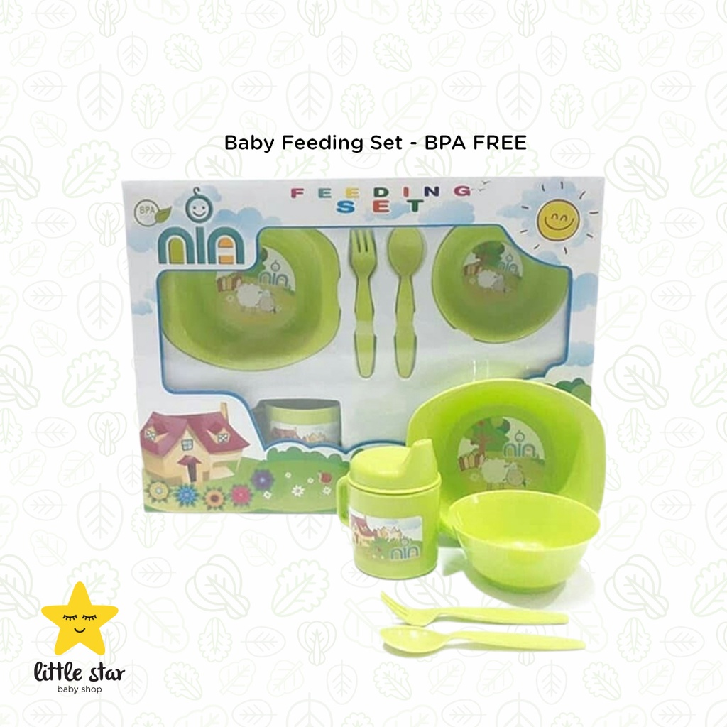 Baby Feeding Set Nia Medium Big | Alat Makan Bayi | Set Makan Anak Tanggung Besar