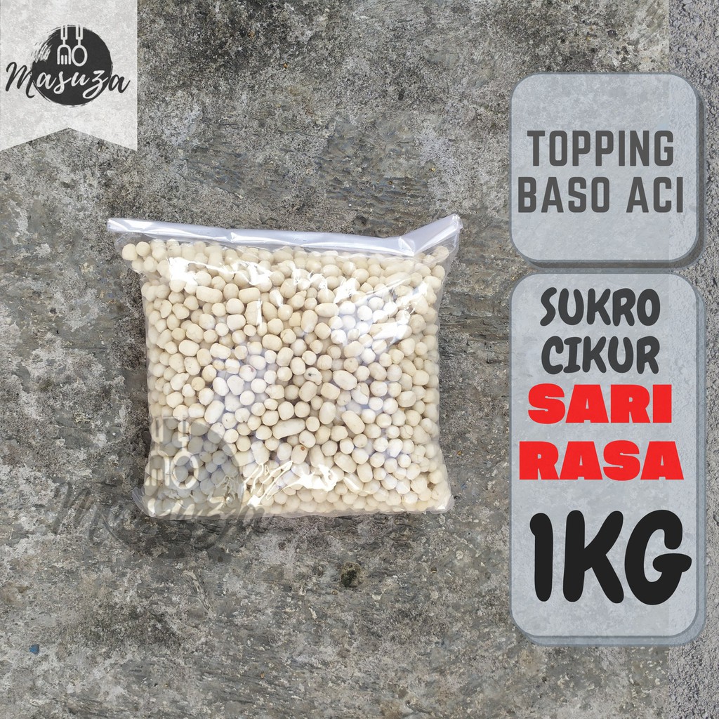 

1Kg Sukro Cikur Kiloan Pilus Cikur Kemasan Merk SARI RASA KLC Pelengkap Baso Aci, Seblak dan Cuanki