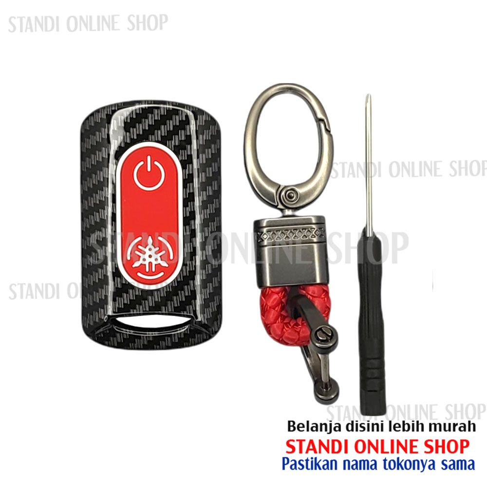 Cover Remote Sarung Kunci Smartkey Carbon Case Yamaha NMAX Aerox XMax