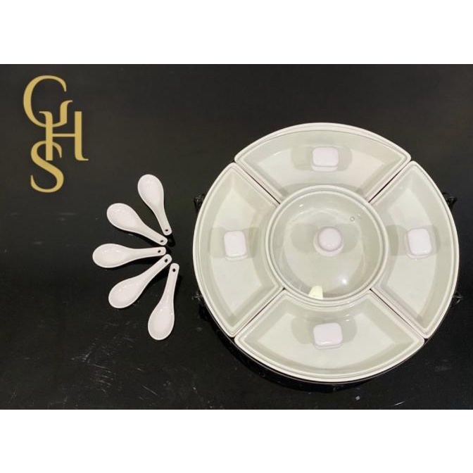 Prasmanan Putar 16 inch Polos Homeline | Food Display | Food Warmer --Termurah--