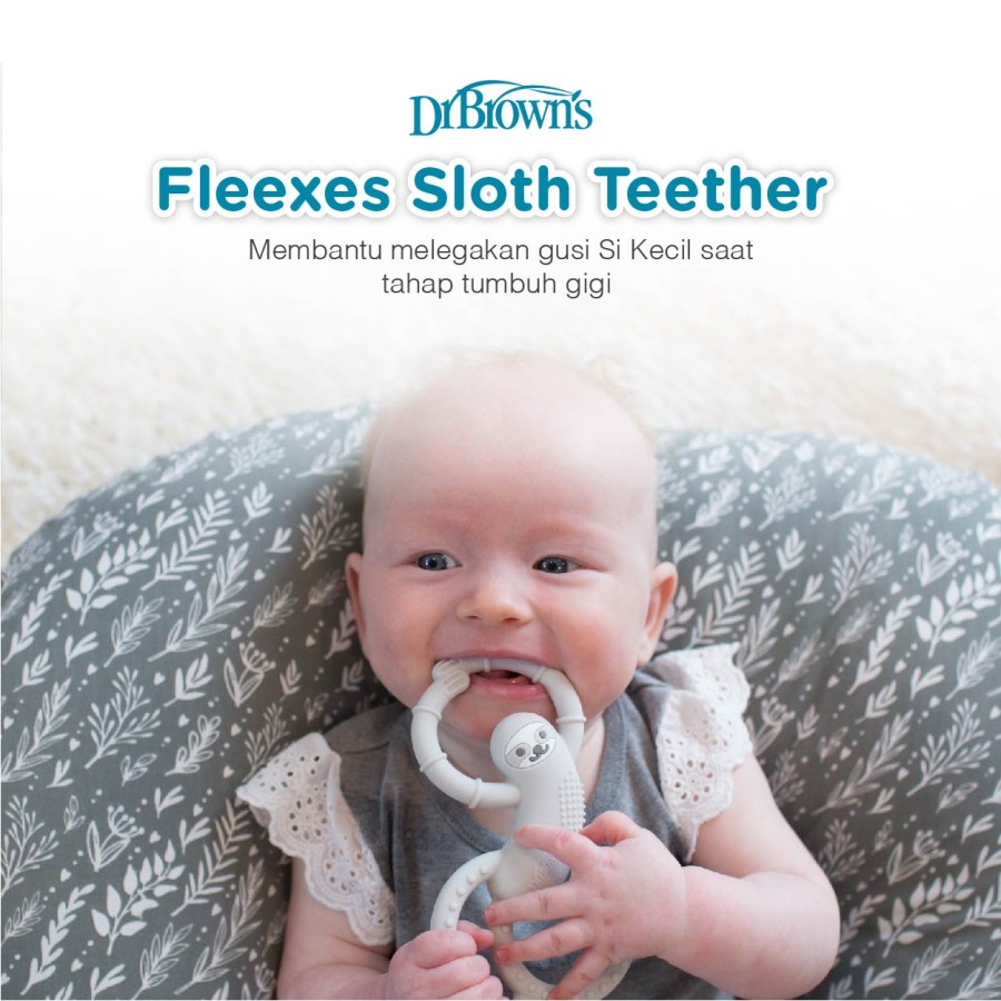 Dr. Brown's Sloth Long Limbed Silicone Teether | Gigitan Bayi