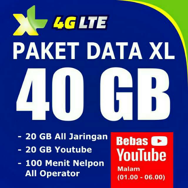 40GB Paket Internet XL Combo XTRA Combo 40 GB