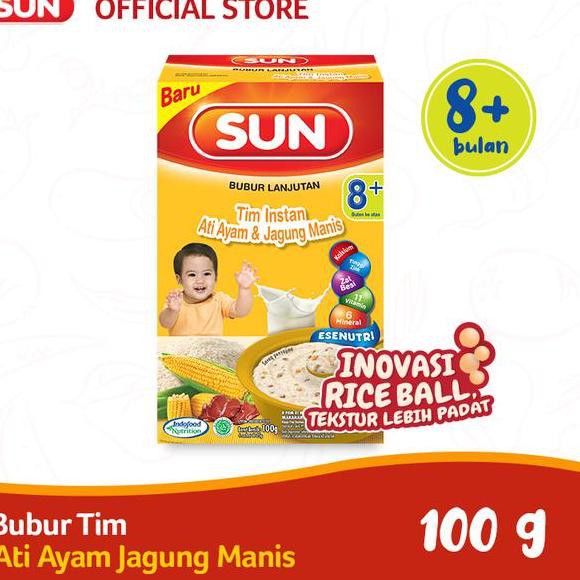 

New Arrival SUN Tim Instant Tomat Wortel Ayam Box 100 g x 1 Pcs + SUN FOC 8+ Ati Ayam Jagung Manis