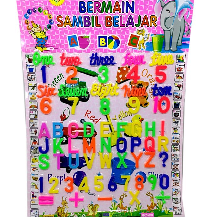 Mainan edukasi ABC 123 alfabet angka baca huruf alphabeth plastik letters numbers| Mainan Sensori Anak