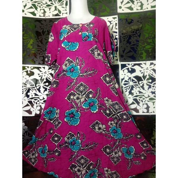 daster pias kancing marisa model payung/klok motif dan warna random