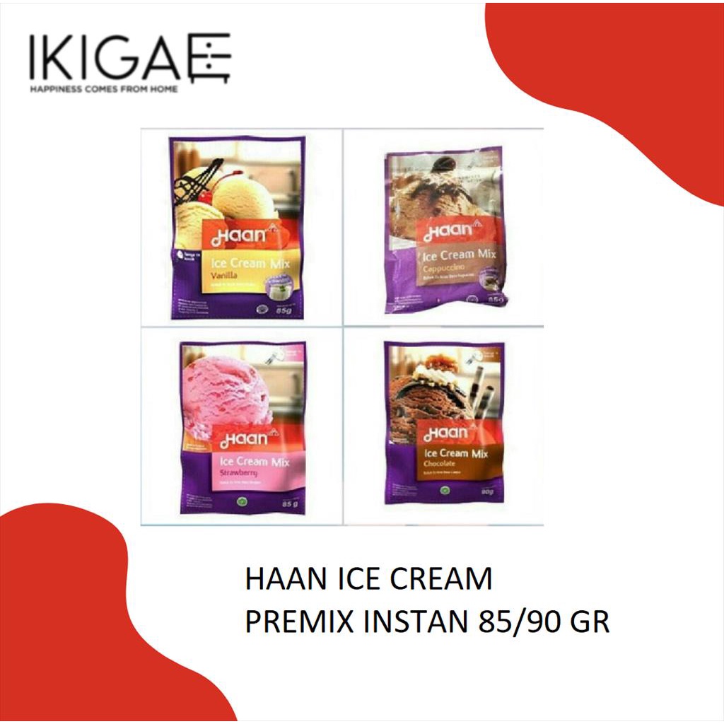 HAAN TEPUNG INSTANT ICE CREAM  ANEKA RASA PREMIUM