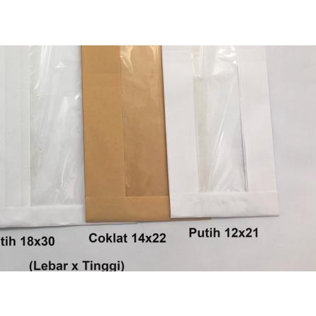 

○ Paperbag Kantong Roti Kue Kertas Coklat M 14x22 ♥