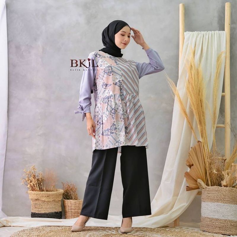 Atasan Batik Wanita Modern Batik Cassual Atasanbatik / Atasanwanita Motif Sonia M L XL XXL-Sonia Liris