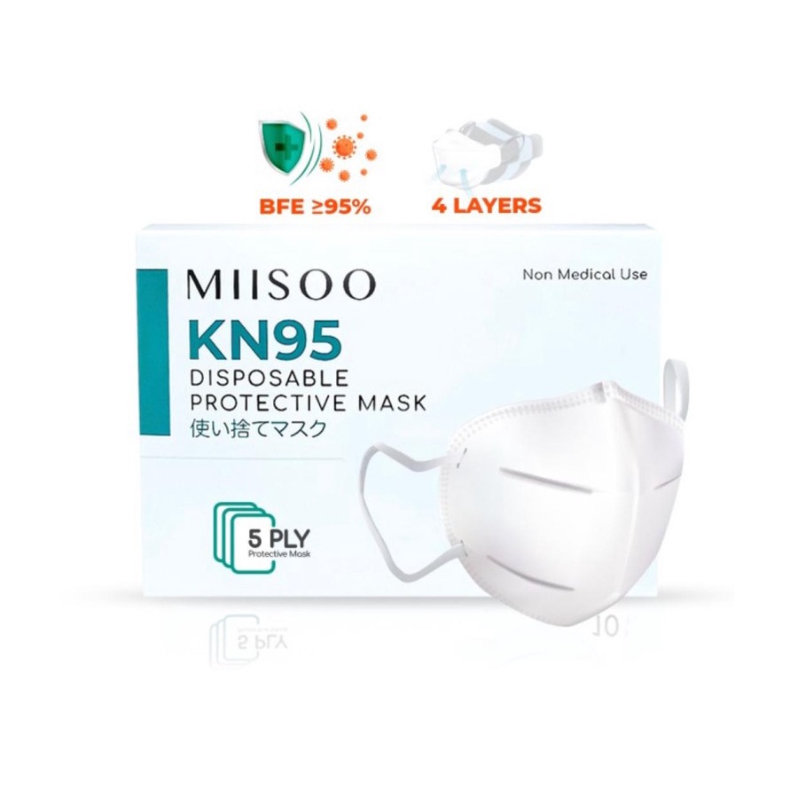 Masker Miisoo N95 KN95 Masker Kesehatan 5ply isi 10pcs