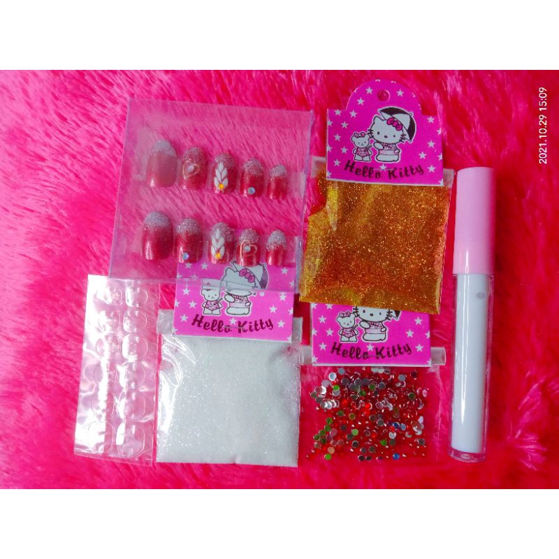 paket hemat kuku palsu.gems.gliter