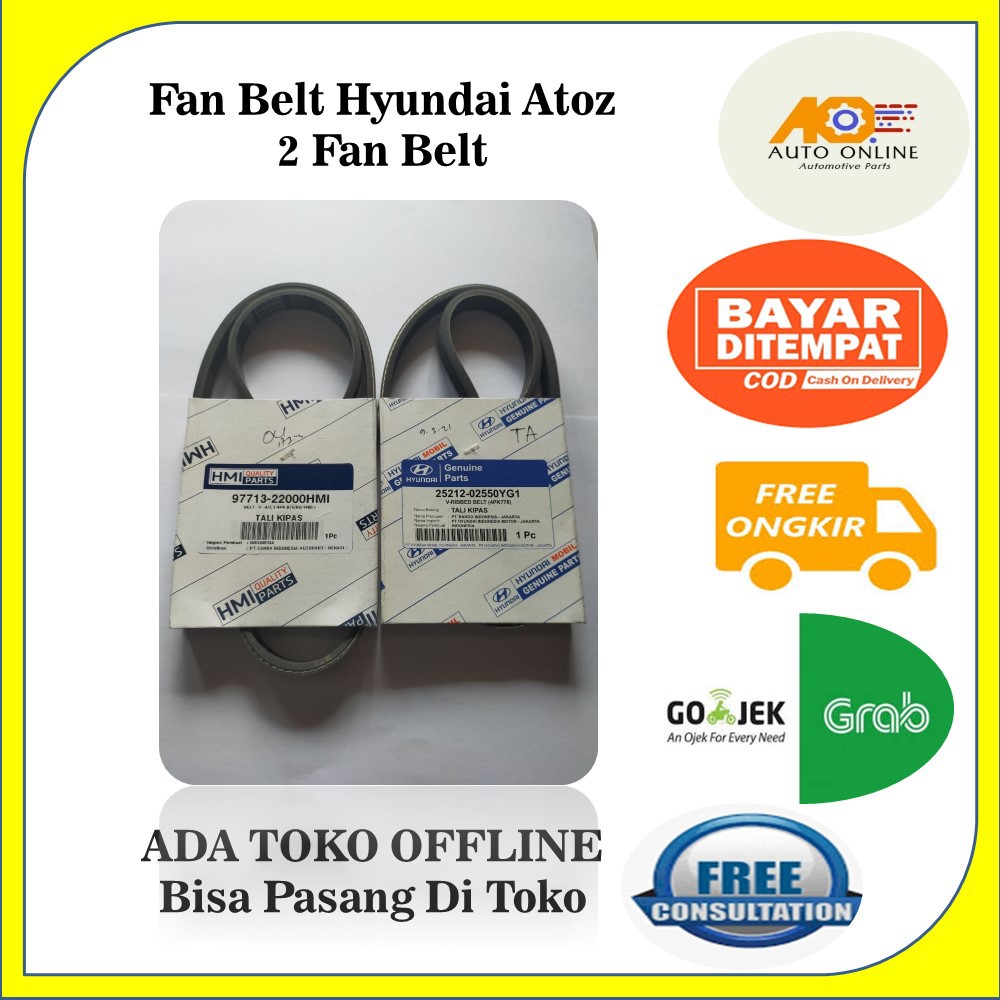 Fan Belt V-Belt Vbelt Tali Kipas Hyundai Atoz 2 Buah