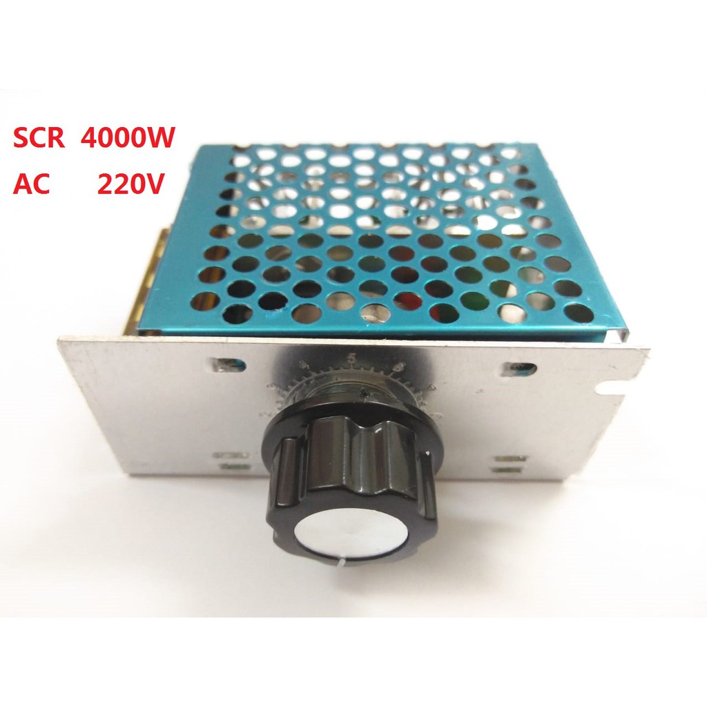 SCR 4000W Dimmer Pengatur Kecepatan Motor Kipas Lampu Bohlam Suhu Motor Dinamo Dimer Bor Poles Mesin