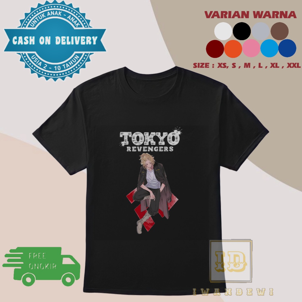 Baju kaos anak laki laki Mikey Anime Tokyo Revengers T-Shirt anak mikey tokyo revengers termurah