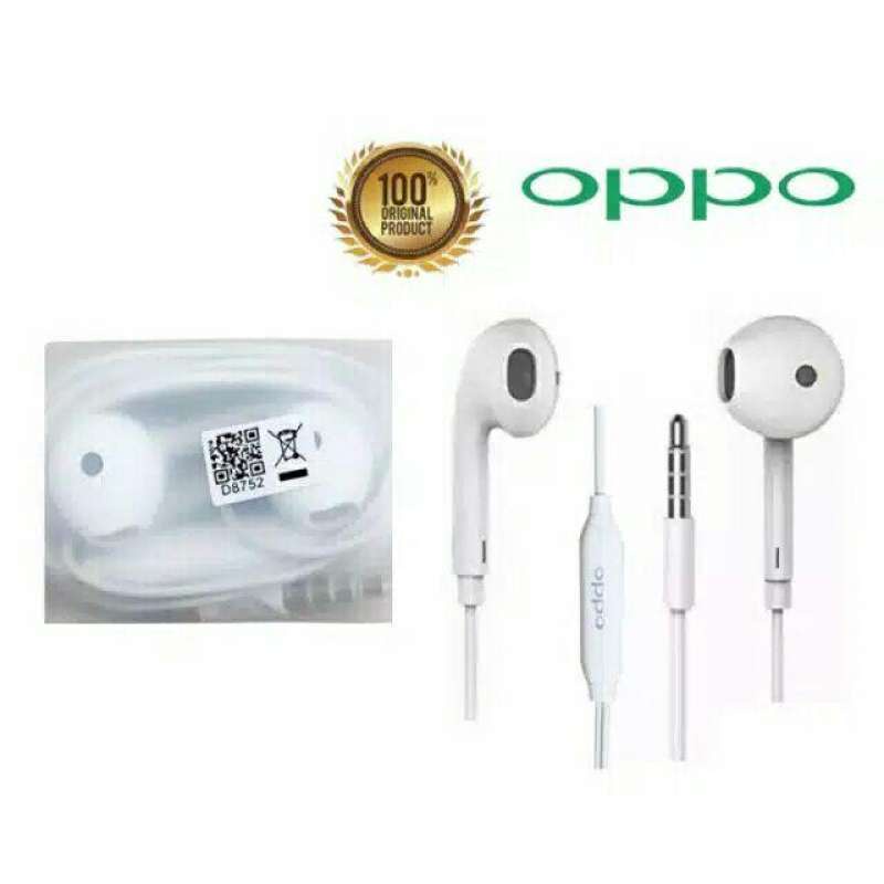 PROMO [ BELI 1 GRATIS 1 ] Headset Handsfree Oppo R11 Original , Earphone Oppo Ori F9 Copotan