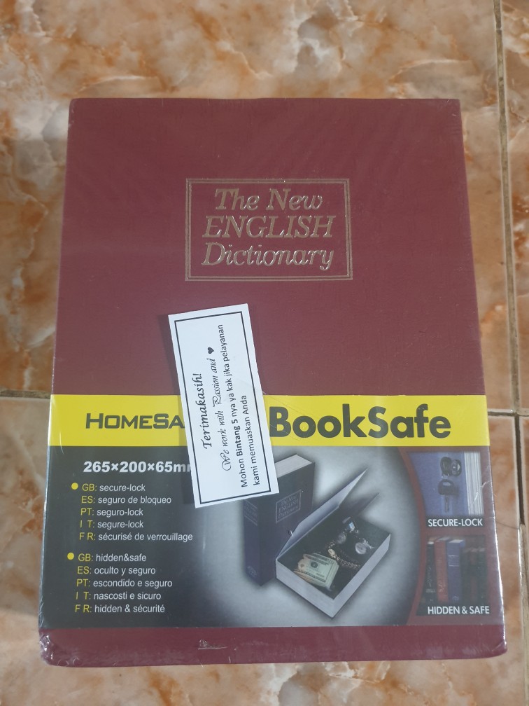 Brankas Uang Mini Murah Buku Kotak Penyimpanan Uang Brangkas Size S M L Celengan Unik