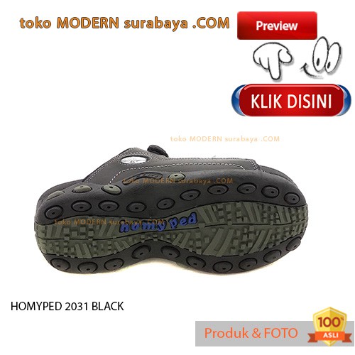 HOMYPED-MA-2031-BLACK sandal gunung pria slip on casual