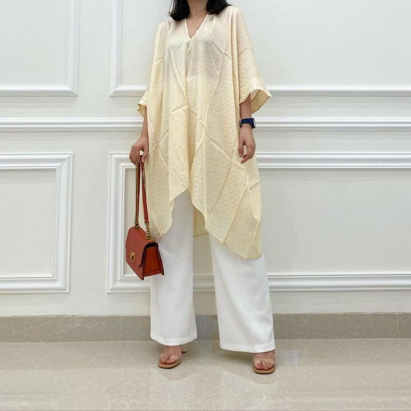 Set Kaftan polos + kulot