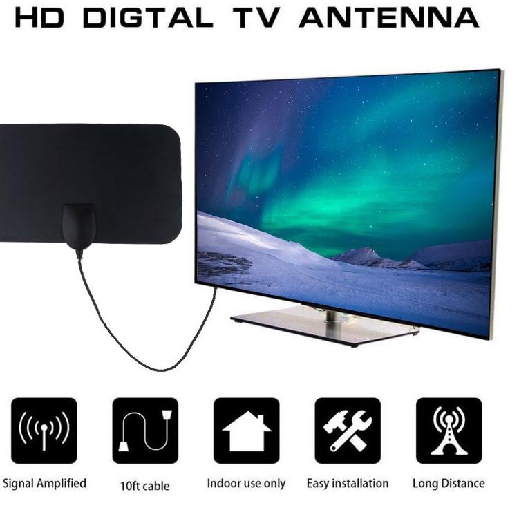 [PRODUK DB9RP] Taffware Antena HD Clear Vision 4K Antena TV Dalam yang Bagus Antena TV LED Indoor An