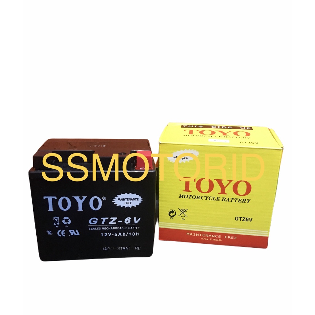 Aki Motor TOYO GTZ6V Vario 125 Old / Vario 125 150 LED / Satria FU 150 ORIGINAL 100% Tahan Lama Awet