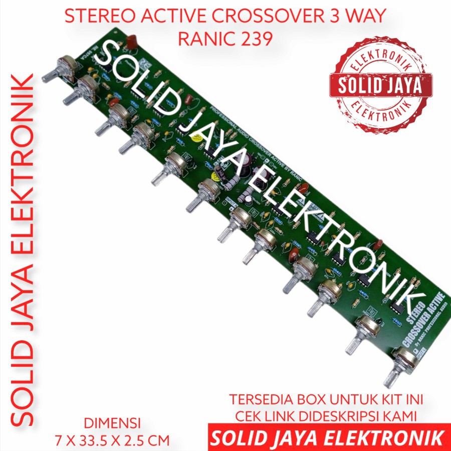 KIT CROSSOVER AKTIF 3 WAY STEREO - ACTIVE CROSOVER KROSOVER RANIC 239 ASLI ORIGINAL