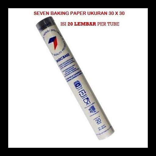 

SEVEN BAKING PAPER / KERTAS BAKING UK 30 X 30 PUTIH ISI 25 LEMBAR BERKUALITAS