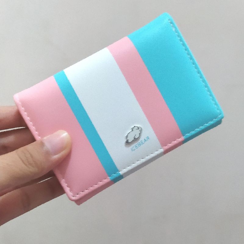 Dompet Wanita Lipat MINISO Ice Bear Lucu Warna Pink Biru Putih NEW 100% ORIGINAL/ Cewek/ Bagus/Murah