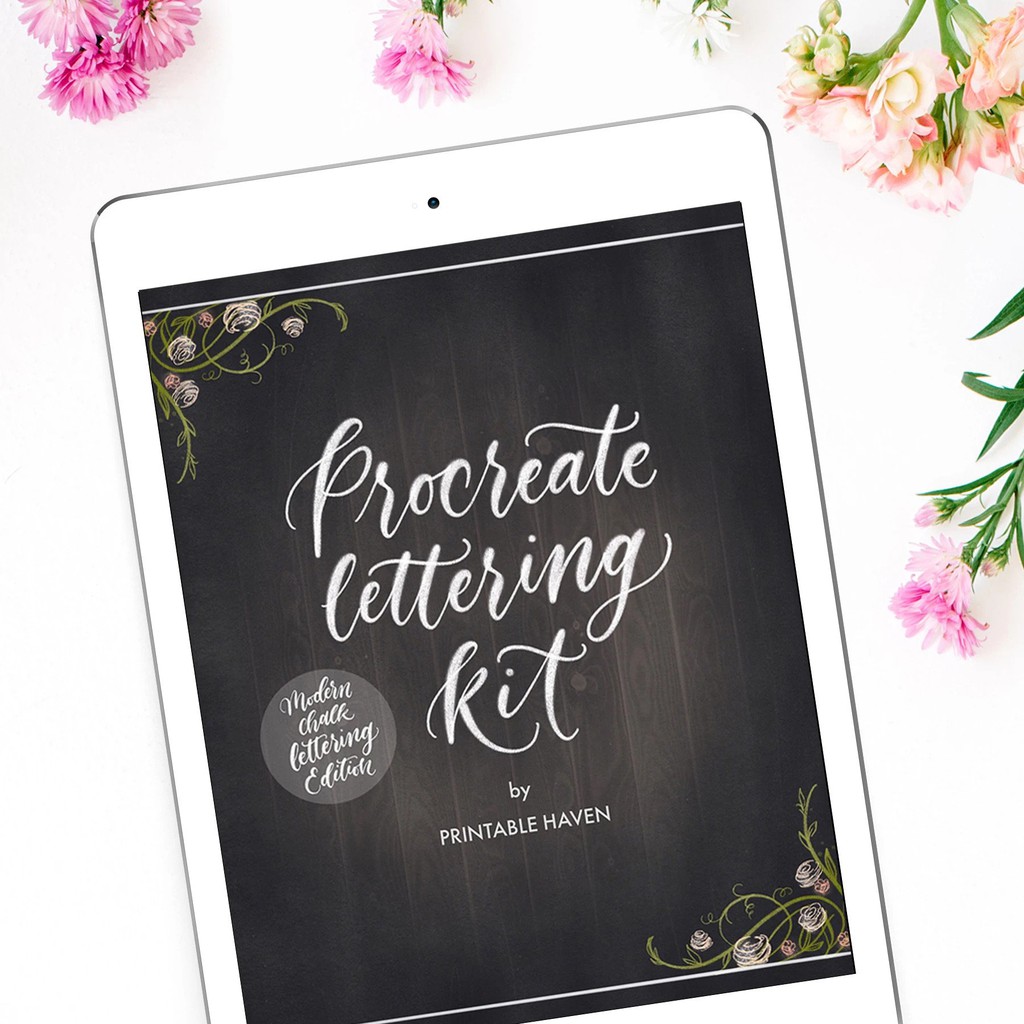 Procreate Brush - Chalkboard Procreate Lettering Kit