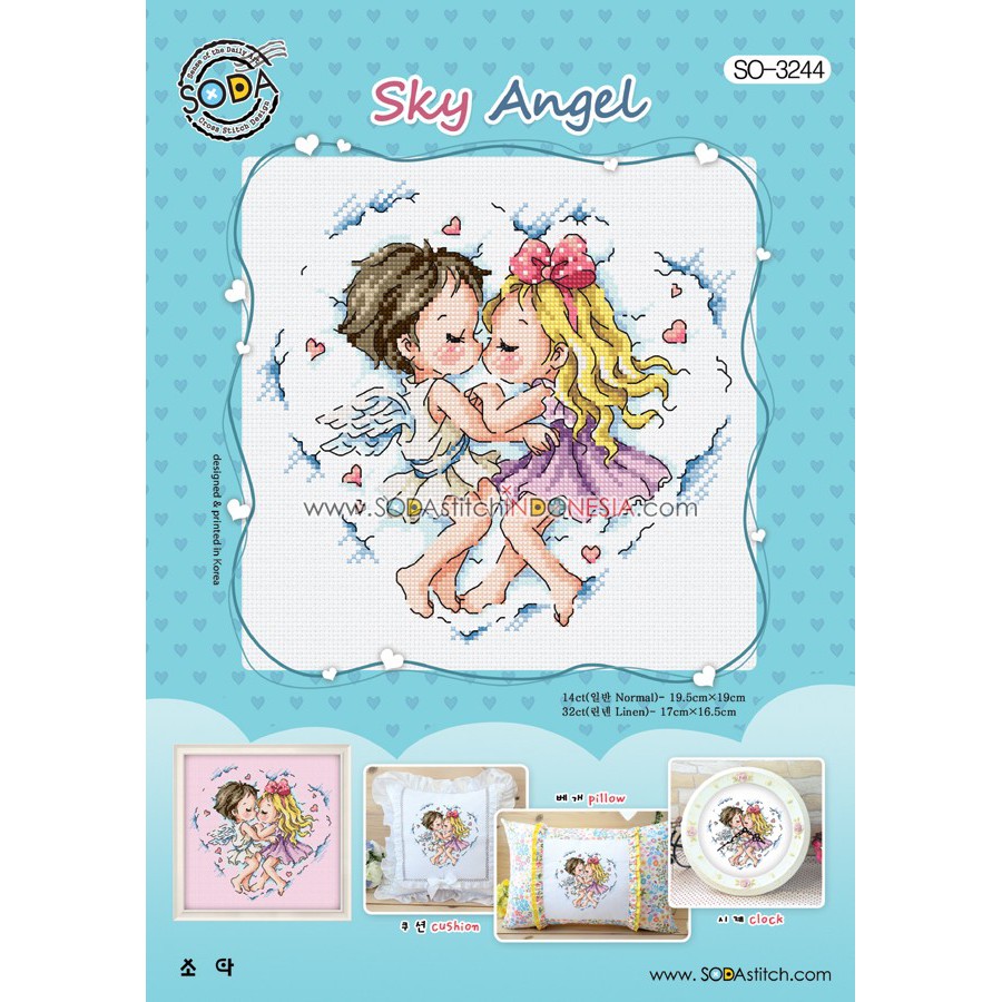 Paket DIY Craft Sulam Kristik Strimin Sodastitch SO-3244 - Sky Angel Malaikat