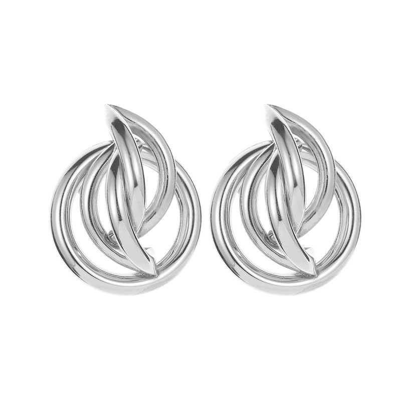 Anting geometris tidak teratur Gaya Eropa dan Amerika lingkaran anting stereo lipat