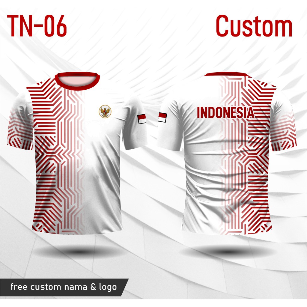 Jersey tenis lapangan baju kaos timnas indonesia