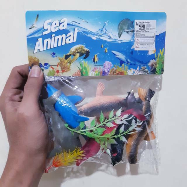 Mainan Set Hewan Laut Besar Karet - Paket Sea Animal Anak Edukatif