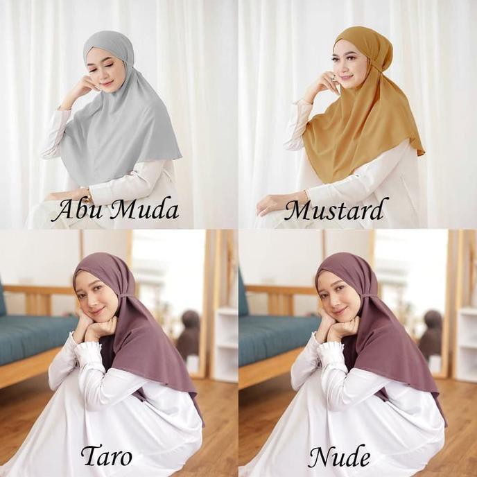 Jilbab Instan Bergo Maryam Diamond Italiano Termurah - Putih, All Size