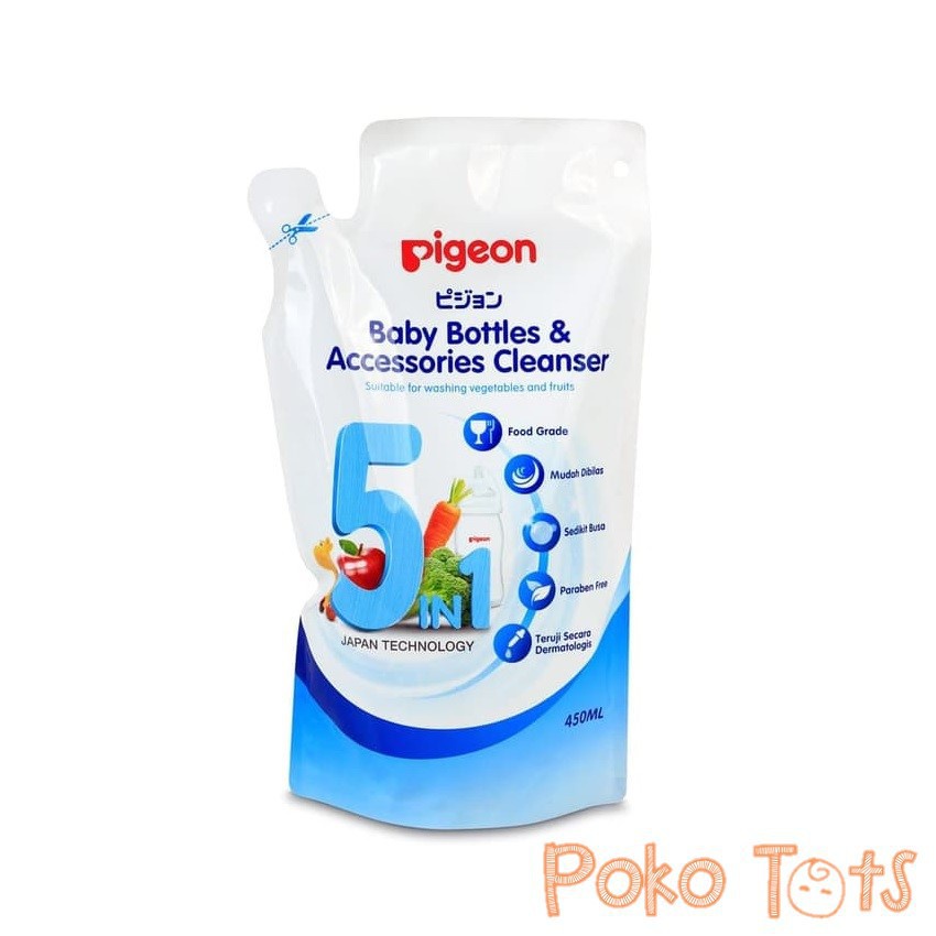 Pigeon Liquid Cleanser Basic 450ml for Bottles Fruits Vegetables Cairan Pencuci Botol Dot WHS