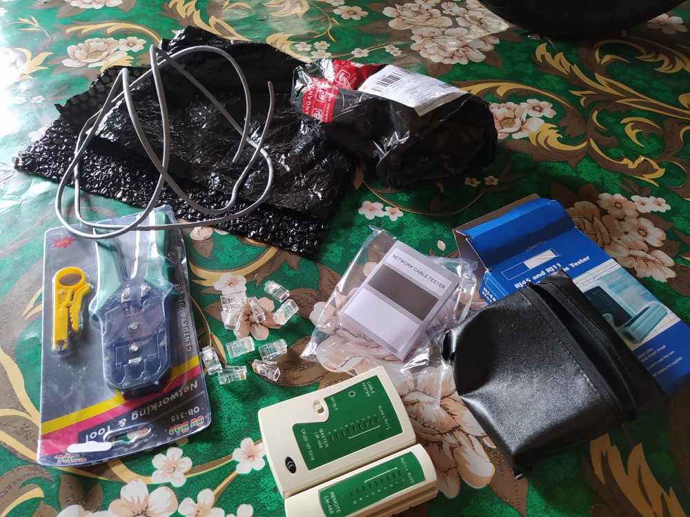 Paket Tang Crimping Tool Rj45 Dan Lan Tester