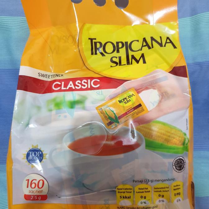 

READYY Gula Tropicana Slim Classic Sweetener 160 Sachet Grosir Diabetes TERLARIS