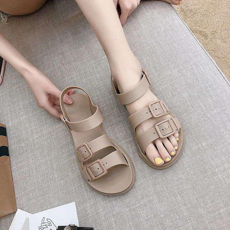 TBIG [COD] Sandal Murah Bahan Karet Tali 1819 Wanita Import Korea Style Santai Wanita Remaja