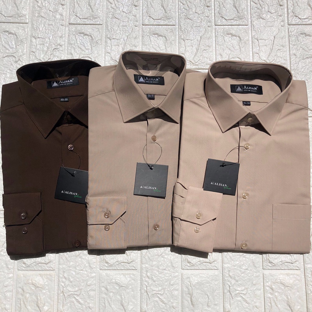 Kemeja Polos Kerah Katun Alisan / Kemeja Panjang / Kemeja Polos / Kemeja Alisan