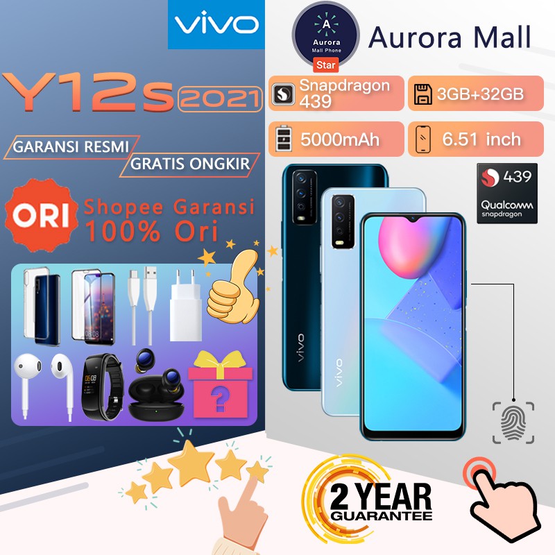 Vivo Y12s 2021 3GB 32GB BNIB GARANSI RESMI Original baru