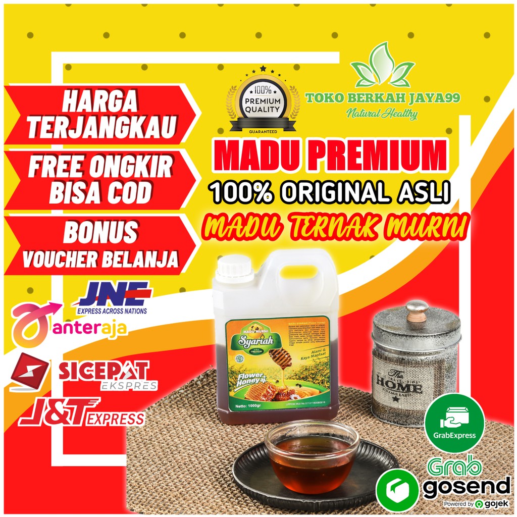 

Madu Ternak Asli Murni 100% Original Premium SYARIAH - Madu Sehat Flower Honey Kemasan Jerigen 1 Kg