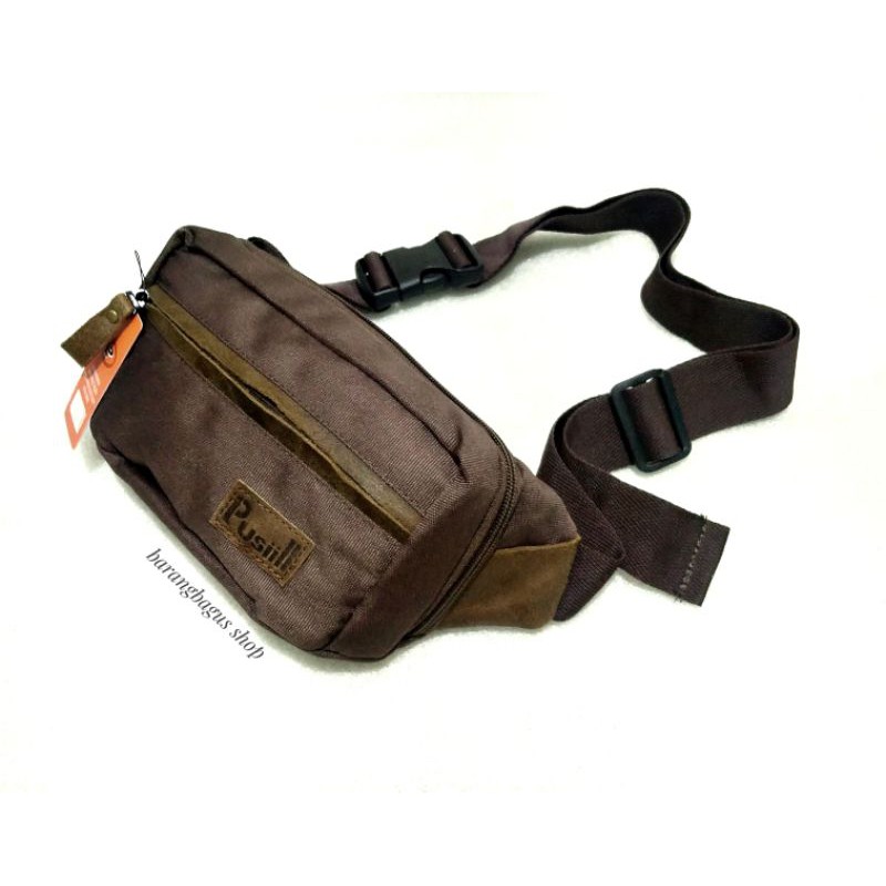 Tas pinggang waistbag Original pria brand Pusiill bahan cordura (kode 063)