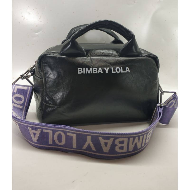 bimba y Lola black leather