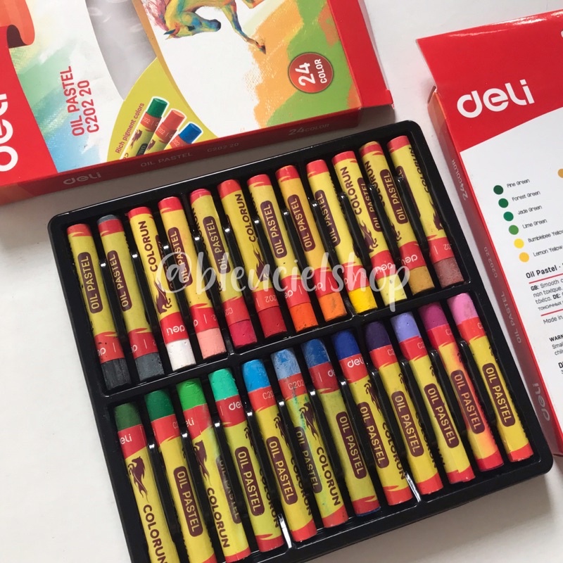 

Deli 24 Color Oil Pastel ColoRun C20200 Smooth Coloring Blending Smoothly