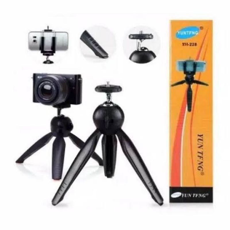 Tripod YUNTENG XH228 Free Holder U Tripod Mini YUNTENG Panoramic Rotation