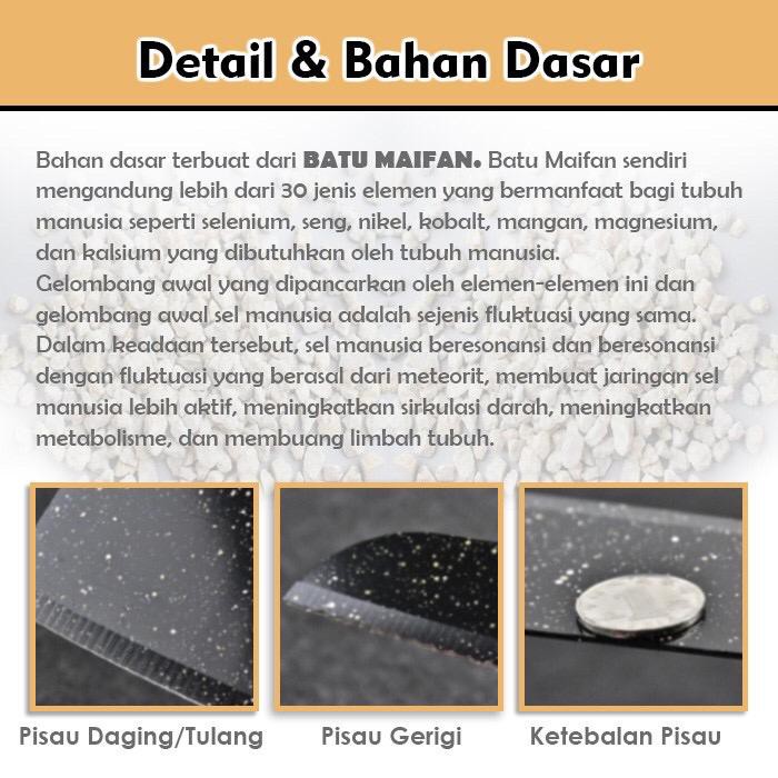 PISAU SET 5 IN 1 BAHAN BATU MAIFAN ORIGINAL / PISAU SET DAPUR Maifan Berbahan Bajtu Maifan / pisau set 5in1 Maifan/ Pisau dapur