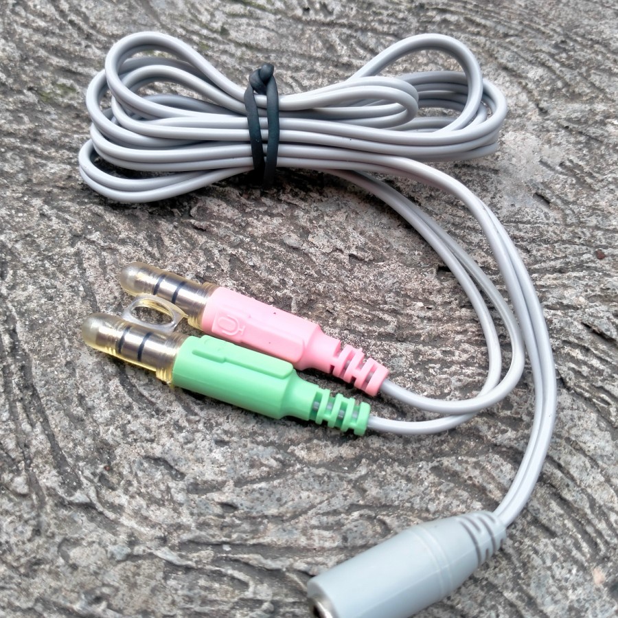 Kabel Splitter Audio 1 Female To 2 Male Aux 3.5mm kabel aux audio mic Audio Splitter Jack 3.5mm