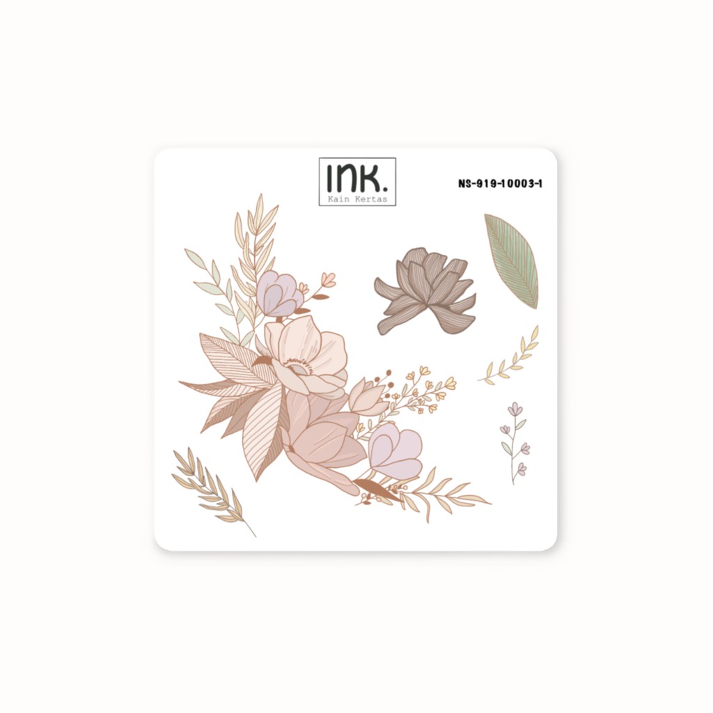 

Beige Flower Sticker - Journal & Decor Stiker (NS-919-10003-1)