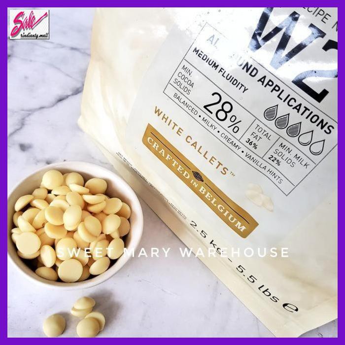

SAKMACOKLAT- CALLEBAUT W2 WHITE 1KG CHOCOLATE COUVERTURE 28% COKLAT PUTIH COIN -MAKANAN-MINUMAN.