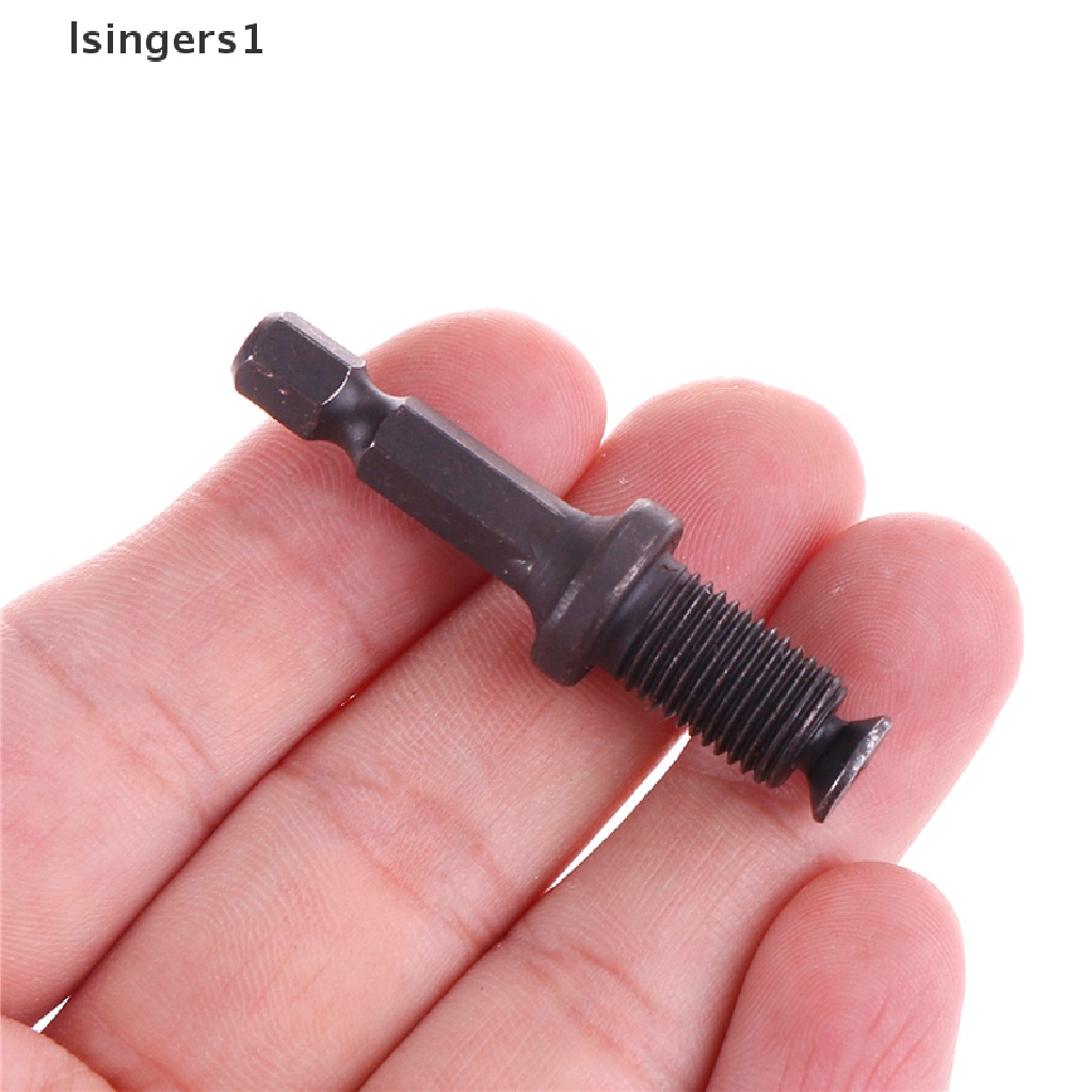 (lsingers1) Adapter Konektor Mata Bor Ulir Male 3 / 8 &quot;- 24UNF Untuk Hex Shank